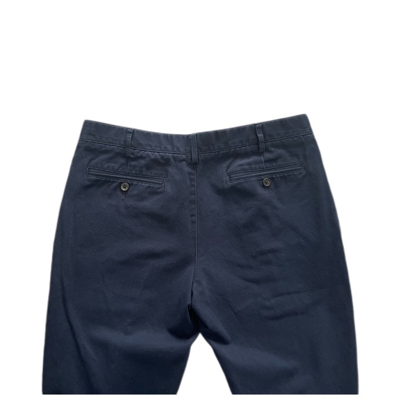 Land’s End NAVY BLUE men’s chinos dress pants, size 33 Slim. 100% cotton EUC - Picture 3 of 8